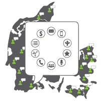 Firmatelefoni forhandlet i hele Danmark