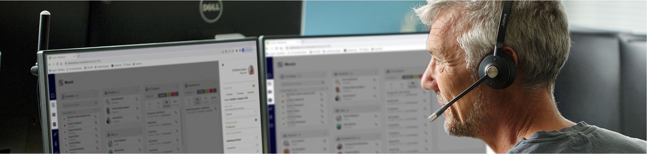 Erhvervstelefoni med CRM-funktioner.
