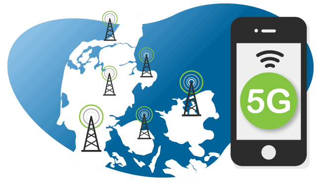 Dækning på 5G-netværk 5G-netværket kræver flere master i hele landet.