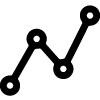 Ikon der symbolisere appens statistikfunktion for omstillingsbordet på mobilen.